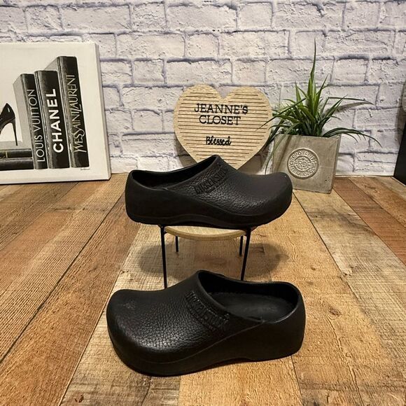 Birkenstock Clogs Profi-Birki Black 39 US 8 ladies - Picture 1 of 11